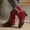 Red9, variant on Babysbule Womens Shoes Clearance, Women Fashion Embroidered Cowboy Riding Boots Casual Warm Middle Heels Middle Tube Short Boots Shoes