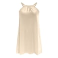 thumbnail image 4 of EQWLJWE Longue Robe pour Femmes Robe de Plage pour Femmes Paréo de Bikini Tenue de Plage Décontractée Vacances Courte Été Robes à Col Licou, 4 of 5