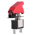 thumbnail image 3 of Interrupteur d'Allumage de Voiture, Voiture 12V 20A Voiture de Course Couverture Rouge LED Lumière SPST Bascule Interrupteur d'Allumage Commande à l'Arrêt, 3 of 7