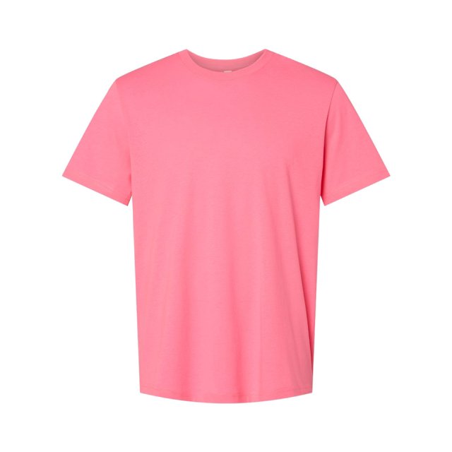 Bella Canvas Mens CVC Jersey Tee, 3XL, Neon Pink