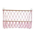 thumbnail image 1 of Abbracc Wall Hanging Net Plush Toy Net Handwoven Boho Macrame Stuffed Animal Hammock Pink, 1 of 9