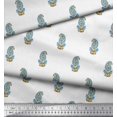 thumbnail image 2 of Soimoi Rayon Fabric Leaves & Paisley Block Printed Fabric 1 Yard 42 Inch Wide, 2 of 3
