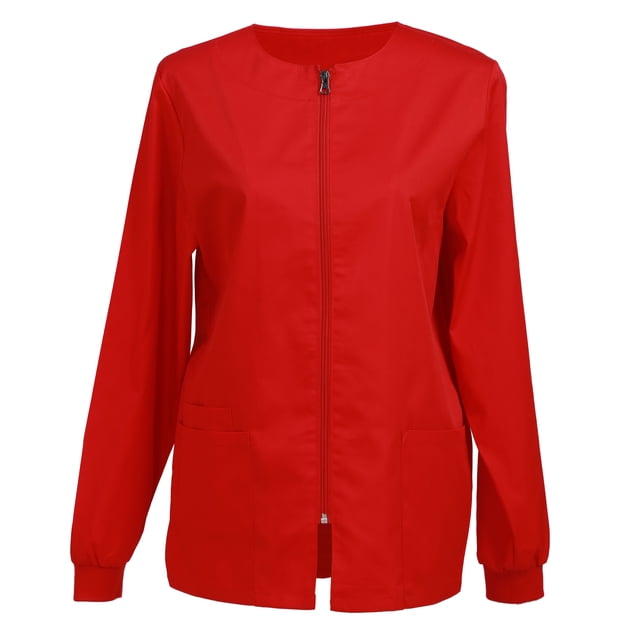 Veste d'Uniforme pour Femmes, Veste de Travail à Fermeture Éclair devant, Veste d'Échauffement