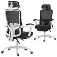thumbnail image 1 of HOMCOM Ergonomic Office Chair, Reclining Mesh Computer Chair, Black, 1 of 10