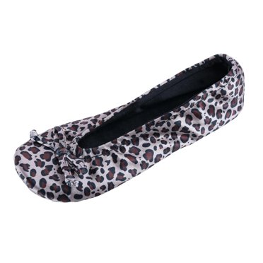CTM® Pantoufle Ballerine en Satin pour la Maison (Femme)