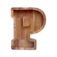 thumbnail image 2 of LSLJS Wooden English Letter Saving Can Transparent Glass Saving Can, Piggy Bank, 2 of 6
