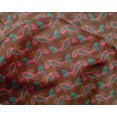 thumbnail image 4 of oneOone Silk Tabby Fabric Fish Block Print Fabric BTY 42 Inch Wide, 4 of 4