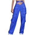thumbnail image 1 of Birdeem Womens Street Style Fashion Design Sense Multi Pocket Overalls Low Waist Sports Pants, 1 of 8