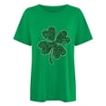 thumbnail image 2 of TopLLC St. Patrick's Day Patricks Day Chemises pour Femmes Hauts de Sarrau St Patricks Day Mode pour Dames St. Imprimé Manches Courtes Col Rond Chemise Femme Décontractée Ample, 2 of 4