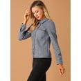 thumbnail image 4 of INSPIRE CHIC Women's Jackets Long Sleeve Faux Suede Trucker Motorcycle Jacket, 4 of 6