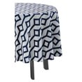 thumbnail image 3 of Vargottam Nappe d'Intérieur/extérieur 58 Pouces Nappe d'Intérieur imperméable à l'eau, Housses de Table de Printemps/été pour l'arrière-cour Circulables/barbecues/pique-Nique - Bleu Marine, 3 of 8