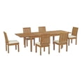 thumbnail image 2 of Modway Marina 7 Piece Outdoor Patio Teak Dining Set in Natural White, 2 of 9
