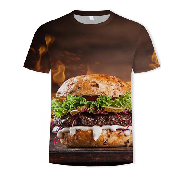 Tenmix Chemises Imprimées 3D pour Hommes Hauts d'Été Réguliers T-Shirt Graphique de Vacances Manches Courtes Style-H TP