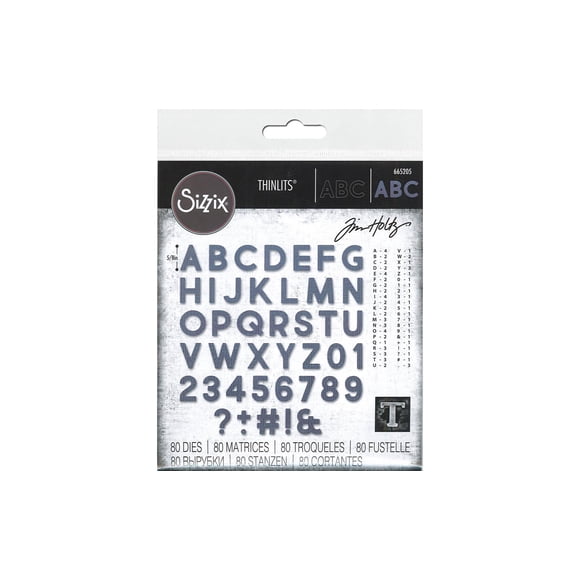 Sizzix THoltz Thinlits Die Alphanumeric Bold