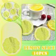 thumbnail image 2 of Leutsin Artificial Plastic Yellow Lemon Slice Realistic Lemon Fruit Decoration (10pc), 2 of 8