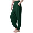 thumbnail image 1 of Dealovy Womens Yoga Pants High Waisted Baggy Comfy Solid Color Workout Running Gym Athletic Trousers with Pockets, 1 of 5
