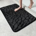 thumbnail image 1 of Non-Slip Memory Foam Bath Mat, Absorbent Machine Washable Bathroom Rug, Shower Mat for Bathroom, 40 x 60cm, Black, 1 of 6