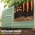 thumbnail image 4 of Outsunny Galvanized Raised Garden Bed 5' x 3' x 2' Planter Box Light Green, 4 of 10