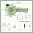 thumbnail image 5 of 4 in 1 Handheld Electric Food Cutter Set, Wireless Food Processor for Fruits, Vegetables and Meat Green, 5 of 5