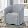 thumbnail image 2 of Comfort Pointe Lynton Fauteuil d'Appoint Pivotant en Tissu Polyester Bleu Indigo, 2 of 7