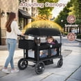 thumbnail image 2 of AILEEKISS Collapsible Wagon Stroller for 2 Toddlers with Adjustable Canopy, 44 Pounds, Black, 2 of 15