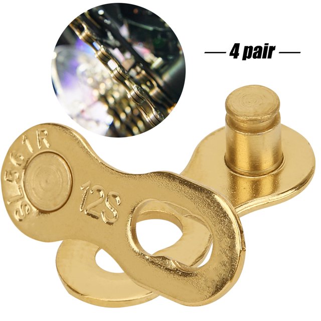 4Pair Steel Bike Bicycle 12Speed Chain,12 Speed Chain Link Bike Chain Master Link Single Missing Link Connector Parts Cycling Accessory