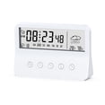 thumbnail image 1 of thinsony Living Room Desktop Digital Alarm Clock Plastic Countdown Timer Calendar Temperature Humidity Meter Low Noise Home Supplies White Type 2, 1 of 4