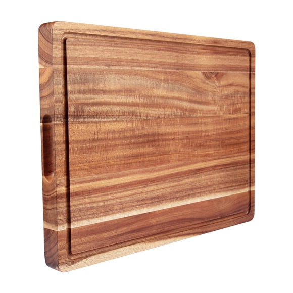 20 x 15 Inches Acacia Wood Cutting Board,Wooden Cutting Board for Kitchen with Deep Juice Groove and Side Handle for Meat, Vegetables and Fruit