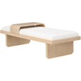 thumbnail image 3 of Meridian Furniture Arlington Cream Chenille Fabric Bench, 3 of 17