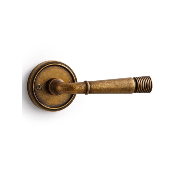SORWDUERM 1 Paquet Levier de Porte en Laiton Antique Leviers de Porte de Passage Poignée de Porte Intérieure pour Hall et Garde-Robe, Alliage de Zinc