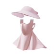 thumbnail image 4 of jinwen Sun Hat Face Cover Cap Earloop Women for Sightseeing Outdoor Activities Work Pink, 4 of 9