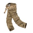thumbnail image 1 of RXIRUCGD Men's Solid Color Multi-pocket Washed Cargo Pants Outdoor Casual Pants, Khaki, Size: S, 1 of 8