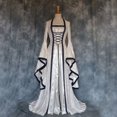 thumbnail image 2 of Fridja Women's Retro Style Solid Color Trumpet Sleeve Princess Dress, 2 of 5