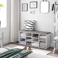 thumbnail image 4 of PayLessHere Shoe Bench, 10-Compartment Shoe Organizer, 3-Tier Adjustable Storage Shelf for Entryway, Living Room, Hallway & Bedroom, White, 4 of 7