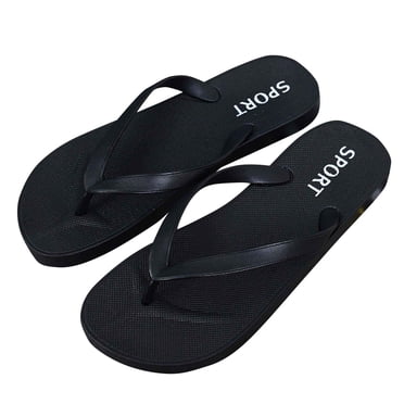 VOAVEKE Sandales pour Femmes Confortables, Sandales d'Été pour Femmes 2025, Sandales de Plage Plates d'Été de Mode Décontractée pour Femmes pour la Salle de Bain, le Bain et l'Extérieur Noir 9
