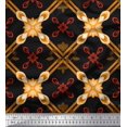 thumbnail image 1 of Soimoi Poly Georgette Fabric Argyle Check Print Fabric by the Yard 42 Inch Wide, 1 of 3