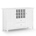 thumbnail image 1 of Bedford Wood 54" Transitional Sideboard Buffet and Wine Rack in White, 1 of 7
