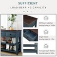 thumbnail image 4 of MODERNLUXE 50" Console Table,Retro Storage Sofa Table with 3 Drawers, Open Shelves and Wood Frame for Living Room, Navy, 4 of 7
