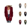 thumbnail image 1 of Cardigans pour Femmes à devant Ouvert, Manches Longues, Manteau en Tricot Torsadé avec Poches, Cardigans pour Femmes, 1 of 6