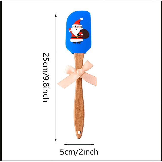 Gkeoshab Bakeware Scraper Kitchen Handle Baking Wooden Tools Design Spatula Silicone Christmas Kitchen,Dining & Bar Home & Garden