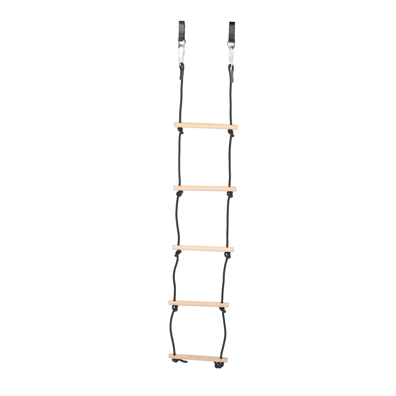 Kids Hanging Ladder, 100kg 5 Steps Kids Swing Rope Ladder Wooden Prevent Slip Interactive  for Playground