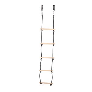 Kids Hanging Ladder, 100kg 5 Steps Kids Swing Rope Ladder Wooden Prevent Slip Interactive  for Playground