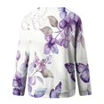 thumbnail image 5 of KIHOUT Chandails Molletonnés pour Femmes en Liquidation, Hauts Blouse à Manches Longues d'Automne et d'Hiver à Col Rond à Imprimé Floral, Coupe Ample, Taille P-2TG, 5 of 5