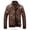 Brown, variant on Gspmoly Men Tshirt, Men Winter Leather Jacket Biker Motorcycle Zipper Long Sleeve Coat Top Blouses Men Top Clearance Items