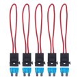 thumbnail image 2 of Automotive Blade Fuse Holder Set, 5 Pack PBT 30A Rated Current Waterproof Inline Fuse Holder Great Electrical Conductivity  for Car, 2 of 8