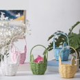 thumbnail image 4 of Lksixu Easter Baskets for Kids, Small Rattan Woven Easter Bunny Basket with Handle, Portable Lightweight Easter Eggs Hunting Basket Rustic Farmhouse Decorative Flower Basket Spring Decor for Home, 4 of 9