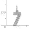 thumbnail image 2 of Pendentif Breloque en Argent Sterling 925 Numéro 7, 2 of 6