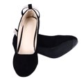 thumbnail image 1 of Suede Block Heel Pumps with Ankle Strap, Classic Style Shoe for Weddings, Parties, and Everyday Wear, 1 of 7