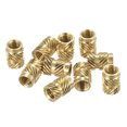 thumbnail image 1 of Uxcell Knurled Insert Nut M5 x 10mm L x 7mm OD Female Thread Brass Embedding Nut 30 Pack, 1 of 5