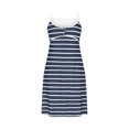 thumbnail image 3 of Ovzne Robes Grande Taille pour Femmes aux Formes Robe Femme Été Robe Mini à Rayures Décontractée Col Rond Sans Manches Robes Courtes Robe de Vacances Liquidation, 3 of 5